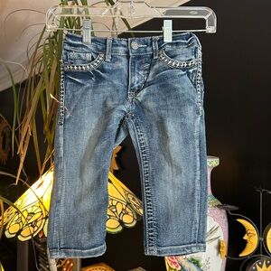 Silver Jeans Denim with Brown Patch